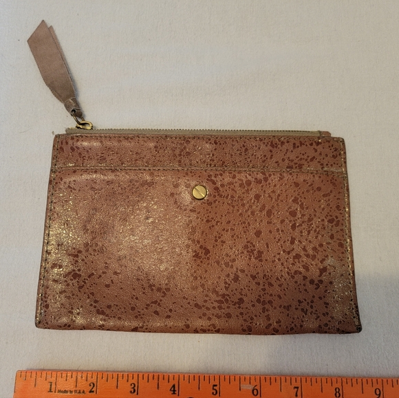 J. Crew Bronze Pebbled Clutch - Picture 1 of 6